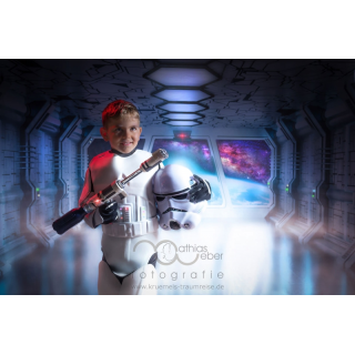 Babyfotografie Kinderfotografie Star Wars Skywalker Weltraum Raumschiff Jedi Han Solo Stormtrooper